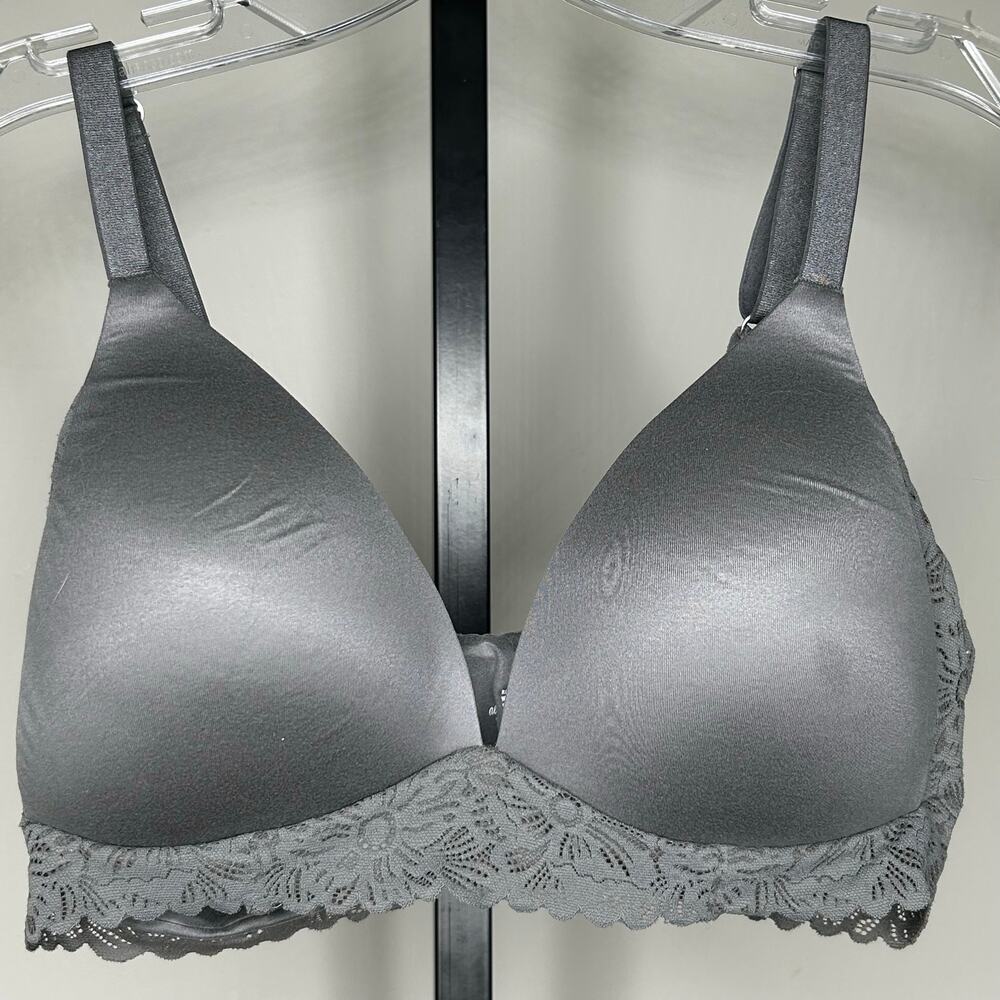 Aerie Bralette-36C- Real Sunnie bralette gray/silver, adjustable‎ lightly padded